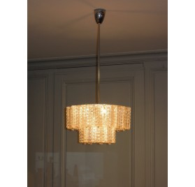 50s glass chandelier by Austrolux