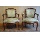 Pair of cabriolet armchairs stamped by Pierre Nogaret