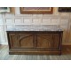 Oak hunting buffet with marble top, 18th century