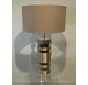 70s lamp in brushed and polished aluminum