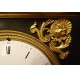 Empire period clock in gilded and patinated bronze by Mesnil