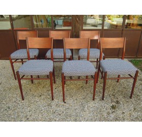 6 teak chairs edited by Lübke, Scandinavian style