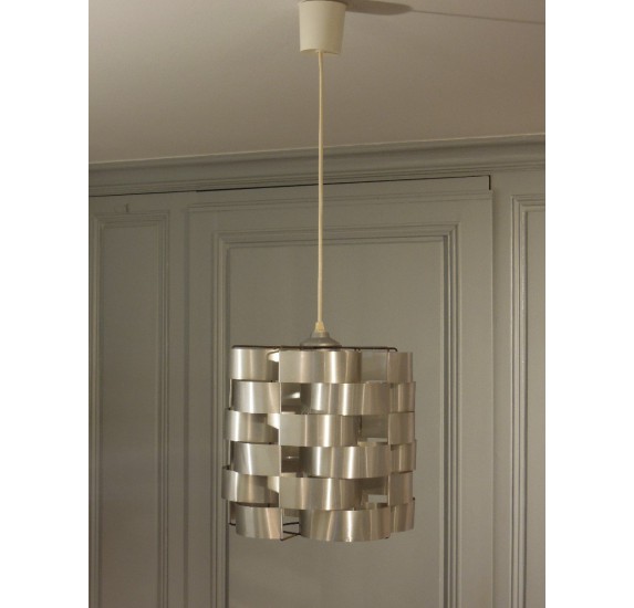 Aluminum hanging light by Max Sauze