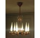 Art Deco copper chandelier by Petitot