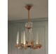 Art Deco copper chandelier by Petitot