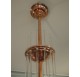 Art Deco copper chandelier by Petitot