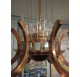 Art Deco copper chandelier by Petitot