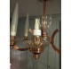Art Deco copper chandelier by Petitot