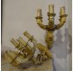 Pair of Restoration style sconces in gilt bronze