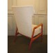 Scandinavian beech armchair with high back "wingback" type