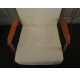 Scandinavian beech armchair with high back "wingback" type
