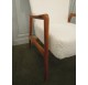 Scandinavian beech armchair with high back "wingback" type