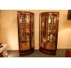 Pair of Art-Deco corner display cabinets by Maurice Rinck