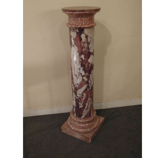Terracotta column, marble imitation, 19th century