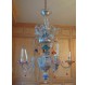 Lustre cinq branches en verre de Murano