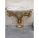 Italian 5 feet console, in gilded wood