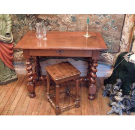 Walnut table of Louis XIII period, 17th century