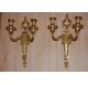 Gilt bronze wall sconces, 18th century