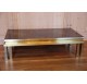 Bronze and gilded glass coffee table, Art Deco style