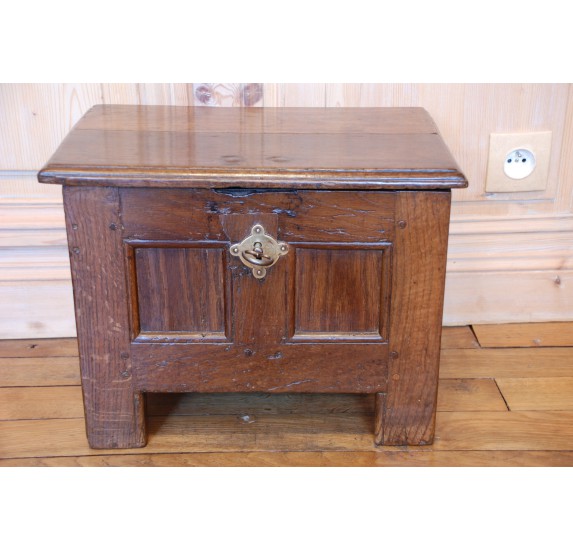 Rare small Norman oak coffer