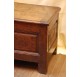 Small and old oak coffer, with its box