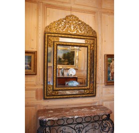 Ancien miroir à parecloses du XIXe siècle