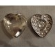English Victiorian heart shaped box, sterling silver