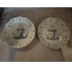 Pair of wedding plates Auxerre 18th c.