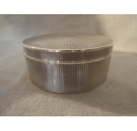 Sterling silver round box guilloche