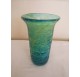 Maltese vase Mdina, textured glass blue, green and yellow