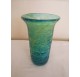 Vase malte Mdina, en verre texturé bleu, vert et jaune