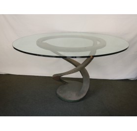 Dining table 'Metal Flower' by Maurice Barilone, Roche Bobois ed.