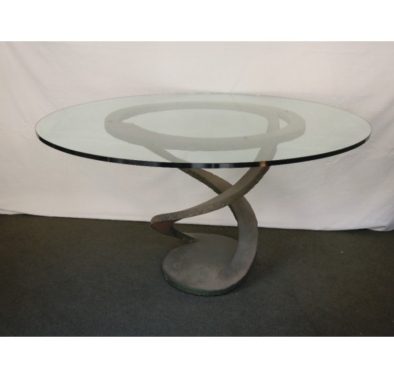 Dining table 'Metal Flower' by Maurice Barilone, Roche Bobois ed.