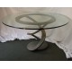 Dining table 'Metal Flower' by Maurice Barilone, Roche Bobois ed.