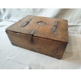 Savoyard or Auvergnat walnut coffer, folk art, 19th c.