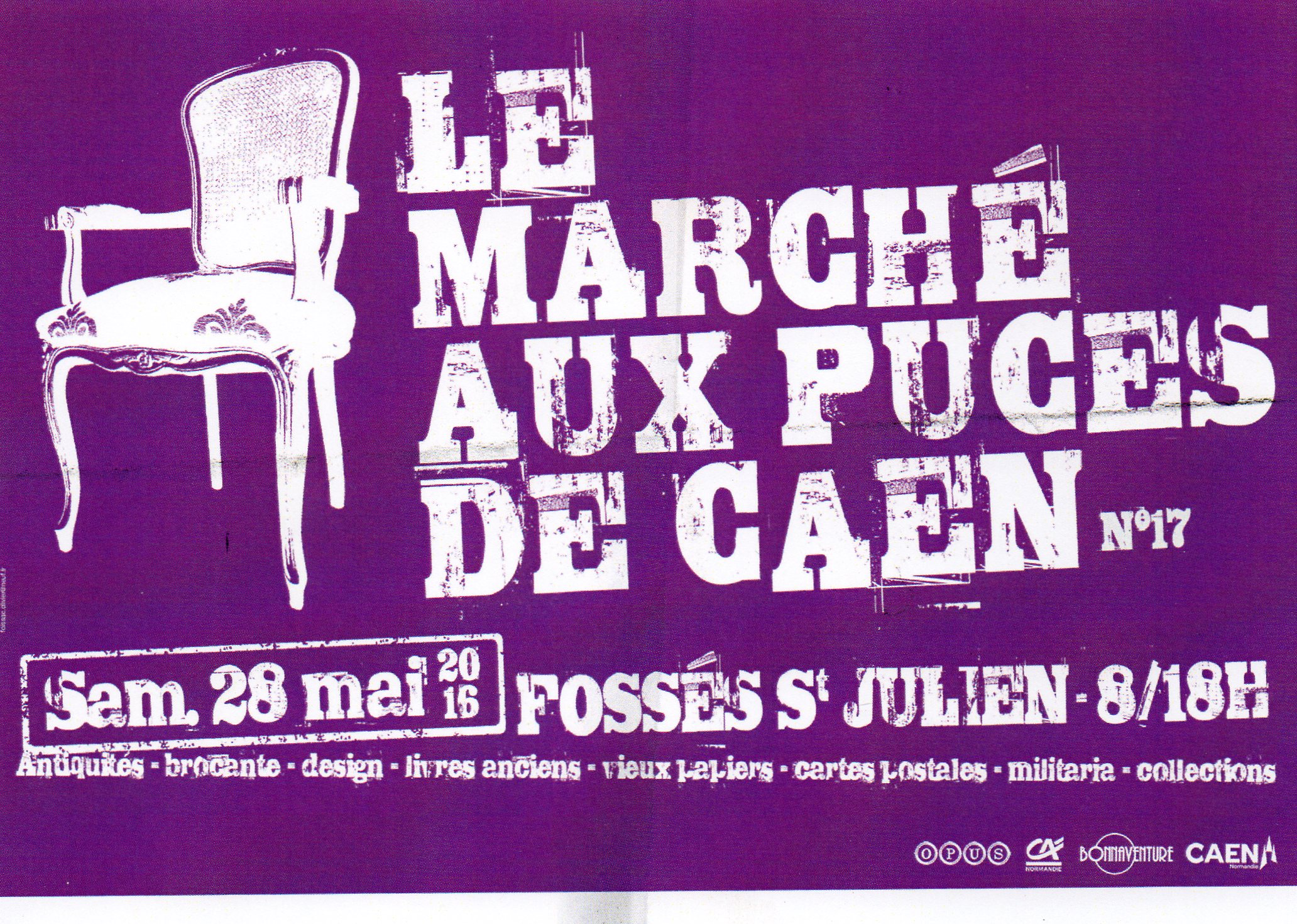 Flyer du 17e Marché aux Puces de Caen